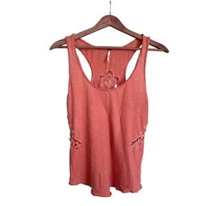Free People Coral Lace Tank Size L
